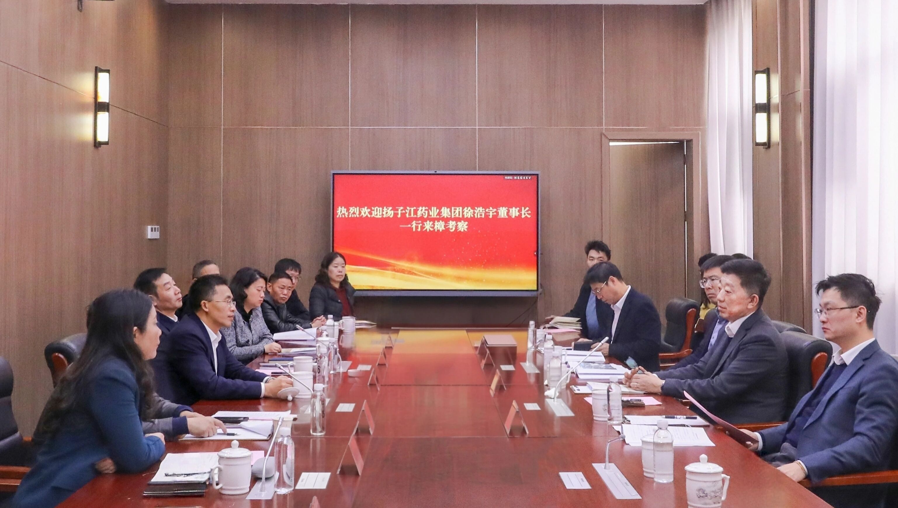 揚子江藥業集團董事長徐浩宇一行來我市考察